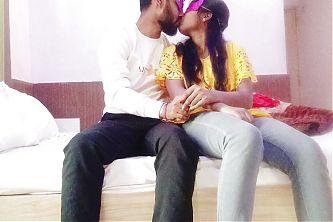 Fucking my hot sexy girl in Oyo room romantic passionate seducing sex in Hd with Hindi clear audio 