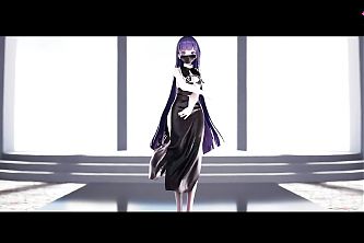 Genshin Impact - Raiden - Sexy Dance With Mask + Threesome Sex (3D HENTAI)
