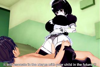 Sex with a Maid Bot in the Hallway - 3D Hentai